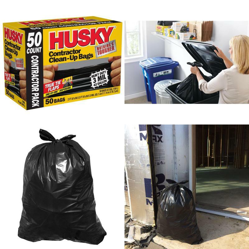 42 gallon contractor trash bolsa heavy duty garbolsae compostable husky recyclable