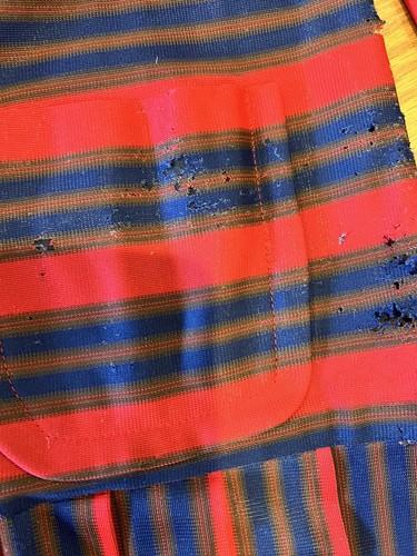 Beschädigtes Vintage 60er Serbin of Florida gestreiftes rotes Kleid Gr. 14 ideal für ein Kostüm - Bild 5 von 8