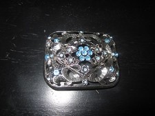Flower Floral Embellished Belt Buckle