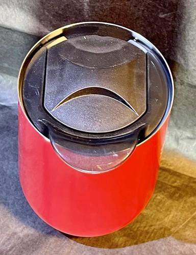 Red Wine Tumbler 14 oz Rooster Chicken ‘Roll With It’ Resealable Lid Round - Picture 10 of 15