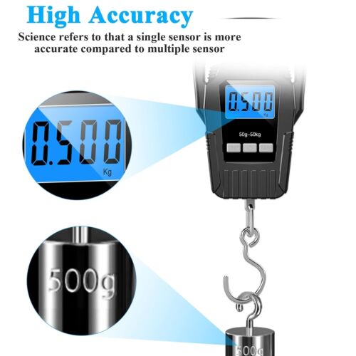Digital Fishing Scale Electronic Balance Hanging Scale with Hook for Tackle Bag - Picture 4 of 6