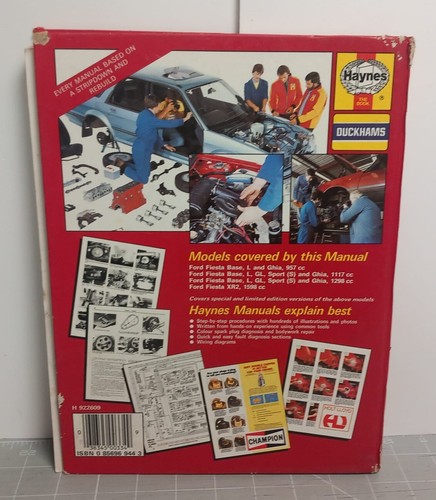 Ford Fiesta 1976-1983 Haynes manual. Todos los modelos 957cc, 1117cc, 1298cc, 1598cc. - Imagen 2 de 5