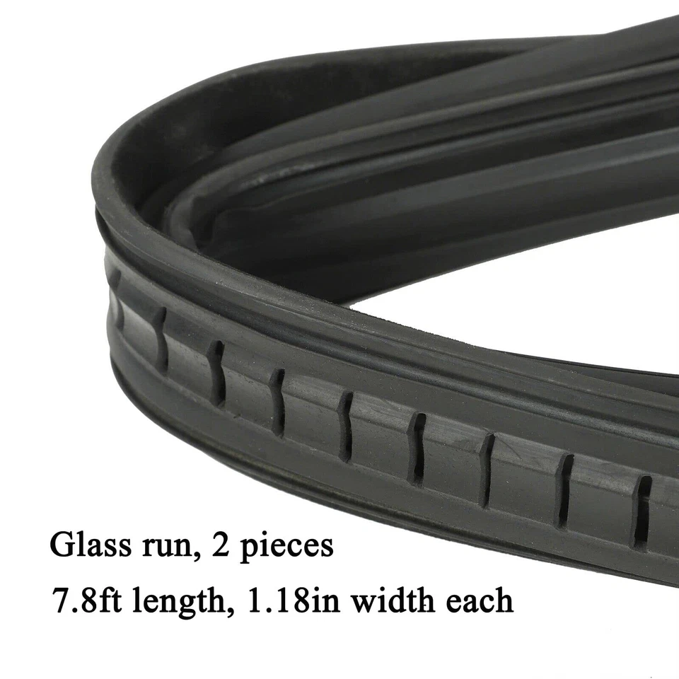 Juego de sellos resistentes a la intemperie de fieltros de barrido de ventana de puerta delantera para camioneta GMC para Chevy Foto 4 de 4