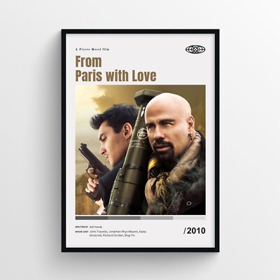 From Paris with Love Movie Poster Print, Wall Art - Unframed
