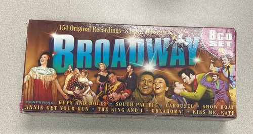 Broadway Musicals: 8 Great Musicals 154 Original Recordings (8-CD Box Set, 2002) - Picture 1 of 5