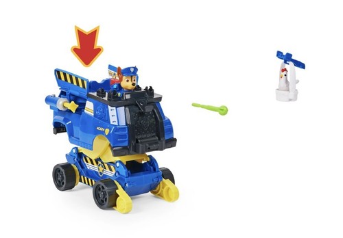 Coche de juguete Paw Patrol Chase Rise and Rescue Transforming con figura de acción y accesorios NUEVO - Imagen 8 de 10