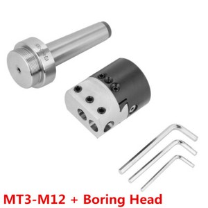 Boring Head W// Morse Taper Shank For Boring CNC Machine Tool MT3-M12 Taper Bar