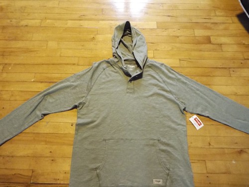 Wrangler Men's Lightweight Henley Hoodie Sweatshirt Men's Size L Pullover - Picture 2 of 10