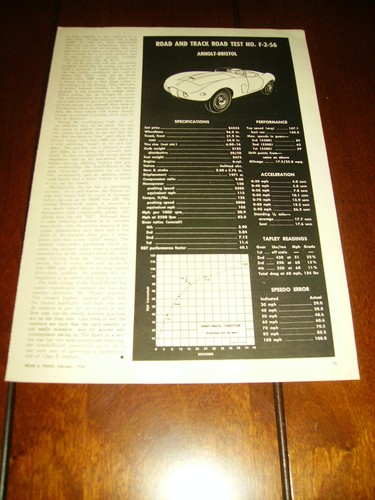 1956 ARNOLT BRISTOL SPORTS CAR ***ORIGINAL VINTAGE ARTICLE*** - Picture 2 of 2