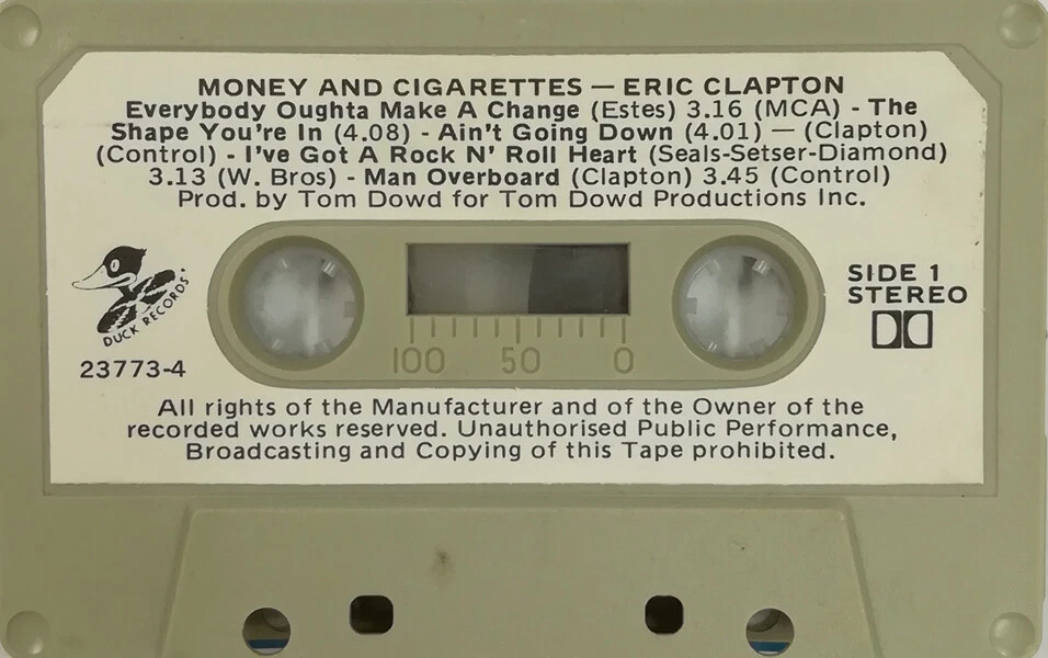 Money And Cigarettes - Eric Clapton (1983 Australia) - Image 2 of 3