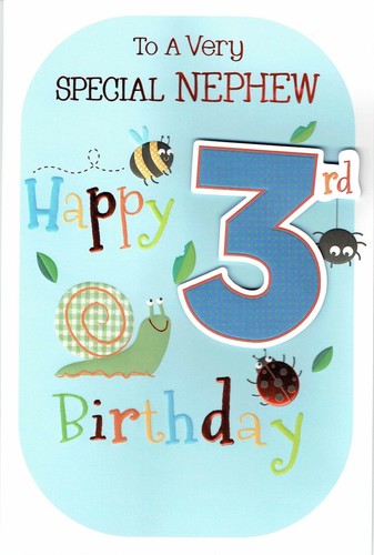 BIRTHDAY CARD Age 1 to 10 RELATION OR OPEN Son Daughter Brother Sister Niece etc - Picture 69 of 240