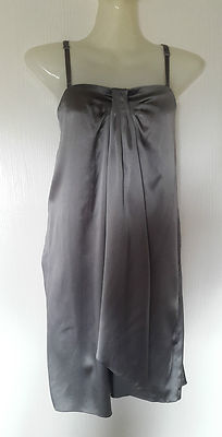 Robe Devernois En Soie Grise - Taille FR38 (EU36, UK10, IT40) - Neuf étiqueté