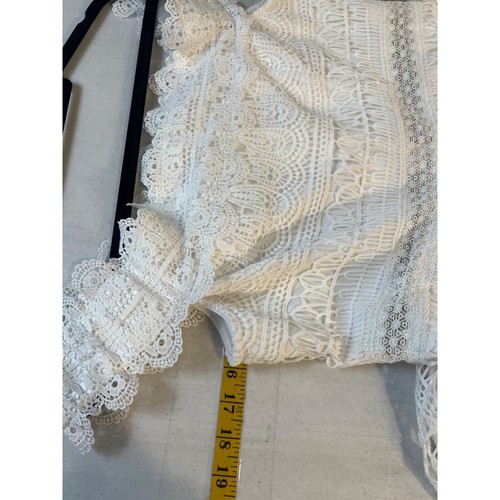 Francesca’s White Lace Dress Off Shoulder A-line Mini Large - Picture 5 of 9