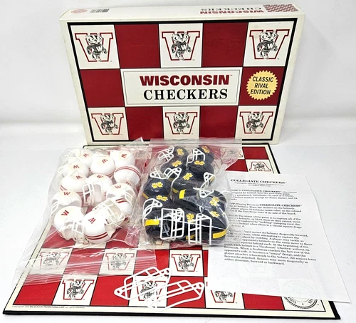 Wisconsin Checkers Classic Collegiate Rival Edition Badgers Michigan Wolverines