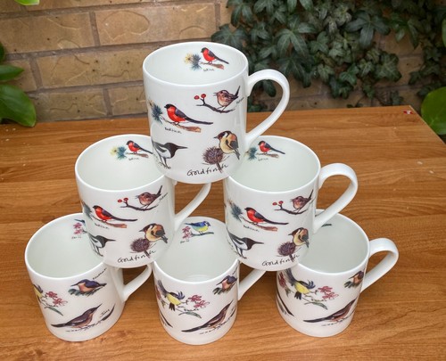 6er Set Fine Bone China Tassen Vogelform Esche - Bild 2 von 3