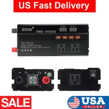 Modified Sine Wave Power Inverter 16000W 12V DC to 110V AC LCD RV Car Converter