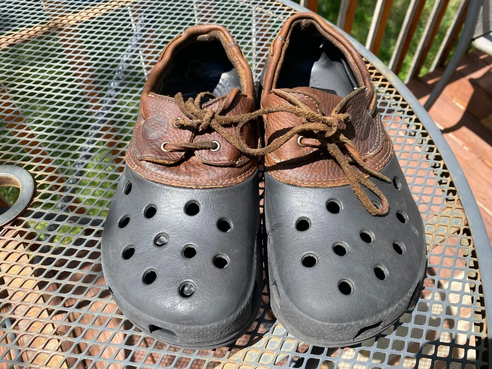 Crocs Islander Pitcrew Zapatos Barco Zuecos Marrón Tostado Para Hombre Talla 6 Para Mujer’s 8 Foto 3 de 4