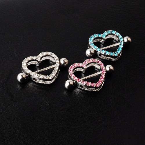 Surgical Steel Barbell 20ga with Jewel Body Piercing Bar Ring Tongue Ear Nipple - Picture 7 of 12