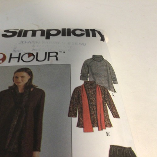 1999 Simplicity Sewing Pattern 8805 Womens Pants Skirt Top Scarf Sz 18-24 uncut - Picture 4 of 11