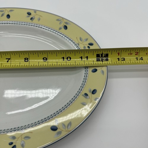 Royal Doulton Blueberry Oval Platter 1104309 Serving Plate Yellow Border NEW Box - Picture 6 of 22