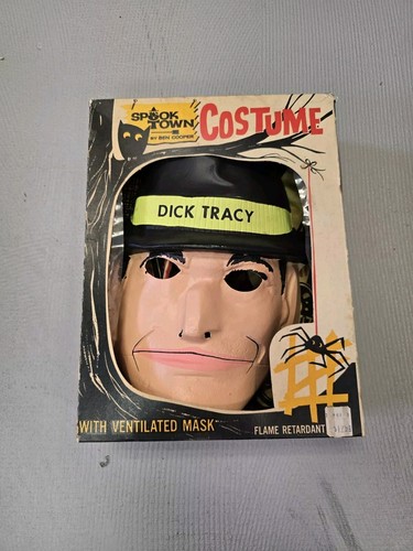 Vintage 1967 Ben Cooper DICK TRACY Halloween Costume w Mask Never Worn - Picture 1 of 8