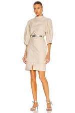 NWT ISABEL MARANT ETOILE Women's Sz FR 38 US 6 LAURE Ecru Cotton Linen Dress