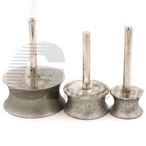 15mm-50mm Diamond Burr Drill Bits Grinding Concave Wheel Coarse / Fine 6mm Shank - Picture 3 of 13