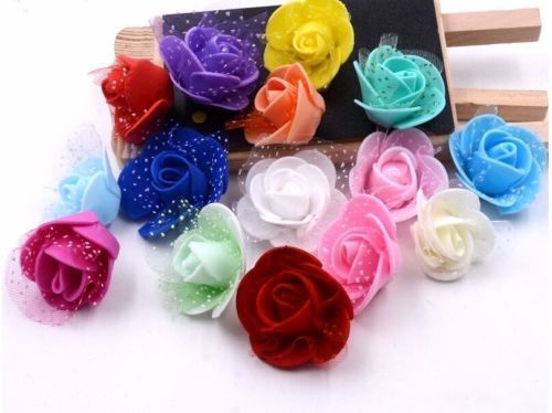 100 Foam Rose flower home wedding party car decoration craft Wedding Flower - Picture 2 of 11