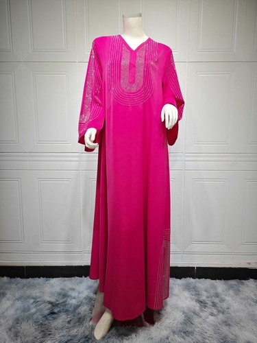 Abaya Muslim Women Rhinestone Kaftan Maxi Dress Dubai Moroccan Party Gown Caftan - 第 103/196 張圖片