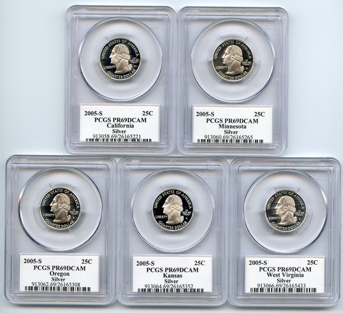 2005 S Silver State Quarter Set PCGS PR69DCAM - Picture 2 of 2