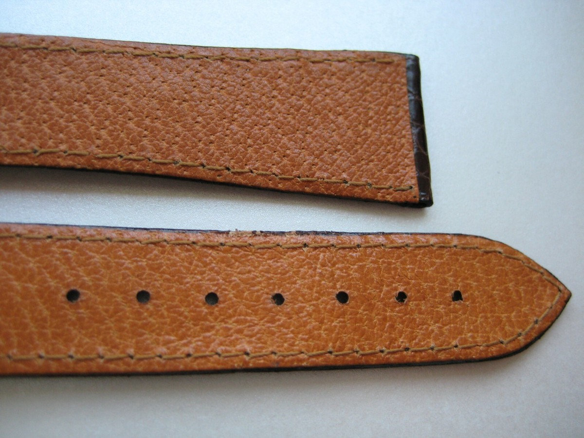 Cartier mut de Cartier ブラウンレザーベルト GENUINE les must de CARTIER WATCH STRAP BAND 21.60 mm x 16