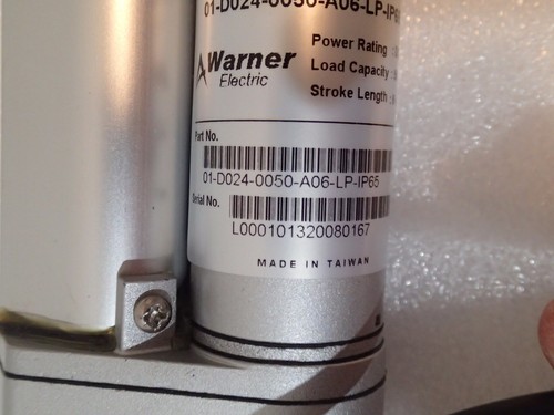 NEW WARNER ELECTRIC LINEAR ACTUATOR 01-D024-0050-A06-LP-IP65 6" STROKE NICE! - Picture 6 of 6