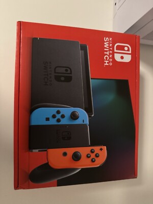 Nintendo Switch HAC-001 - 32GB - Spielkonsole - Neon-Rot/Neon-Blau