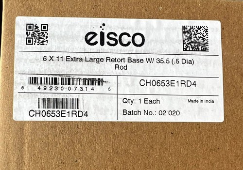 New Eisco Labs Heavy Duty 6" X 11" Extra Large Retort Base 35.5" (.5" dia) Rod - Picture 2 of 8