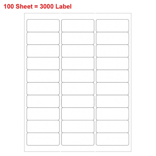 3000-150000 2.625 x 1 Blank Laser / Ink Jet Mailing Adhesive Address Labels USA - Picture 10 of 21