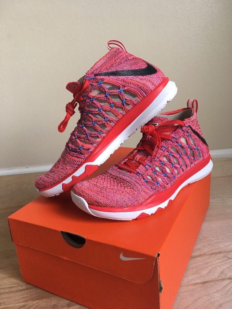 New Nike Men's Train Ultrafast Flyknit 843694 500 Plum Fog/Black-Total Crimson New Nike Men's Train Ultrafast Flyknit 843694 500 Plum Fog/Black-Total Crimson