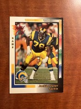 1992 AAA Sports Wild Card Jackie Slater #3 Los Angeles Rams