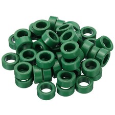 50Pcs Ferrite Toroid Core, Toroid Core 25mm 15mm 13mm Ferrite Rings, Green