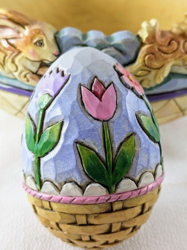 Jim Shore 2007 ""Spring Hop"" Osterkorb mit 5 Eiern - Bild 16 von 24