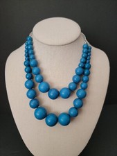 PAPARAZZI JEWELRY Necklace  Earring Set NEW 2 Strand Bead/Silver Tone