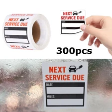 300PCS Oil Change Service Reminder Stickers Window Lite Sticker Pack 2"x2" US