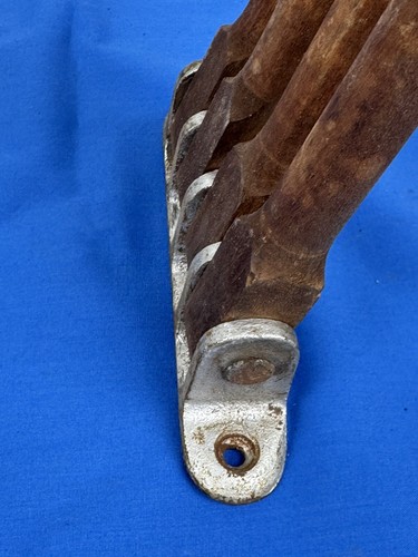Antiguo estante de secado oscilante de 4 brazos 20" L ¡Funciona maravillosamente! Pátina, montaje de hierro fundido - Imagen 7 de 16