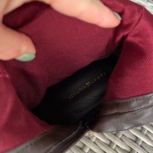 Stivali alti Tommy Hilfiger in pelle scamosciata marrone misura 7,5 - Foto 2 di 16