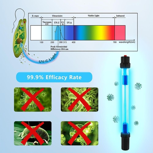 18W Aquarium UV Light for Ponds Pools Fish Tanks Algae Control - Picture 4 of 9