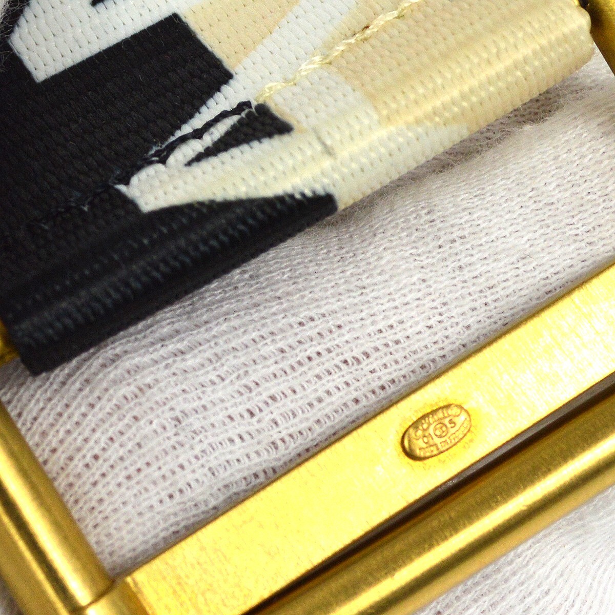 Authenticity Guarantee CHANEL CC Logos Buckle Belt Black Ivory Nylon 01S Authent Gray Leather Power Reclining Sofa Sofas & Couches main image 2