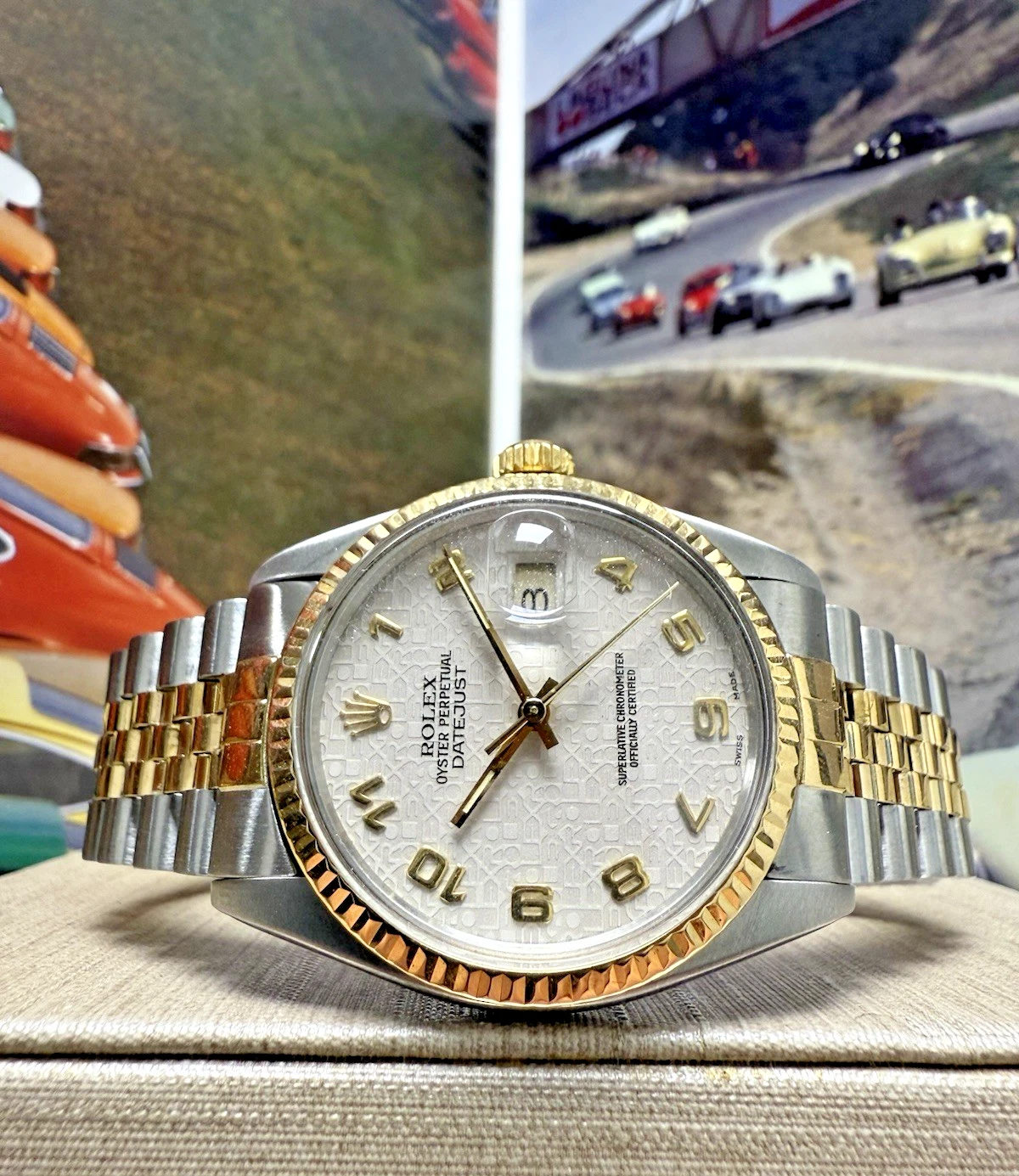 Mens Rolex Datejust Gold Stainless Steel Jubilee Dial  36mm Watch 16013