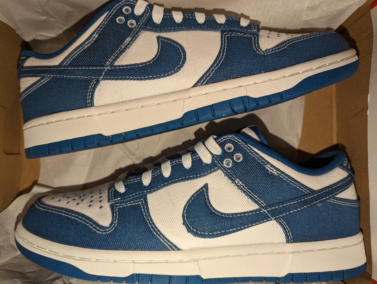 Size 9.5 Nike Dunk Low SE Sashiko Industrial Blue