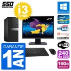 PC tour DELL 7040 Bildschirm 27 " Core i3-6100 RAM 16Go SSD 240Go HDMI Windows