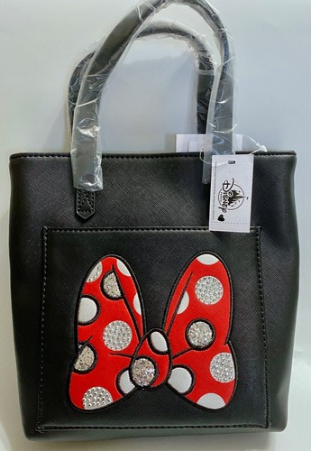 NWT Disney Parks Minnie Mouse Rhinestone Bow Crossbody Tote Bag EXCLUSIVE - Picture 4 of 11