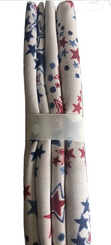 Juego de 6 servilletas de tela Nautica 4 de julio blancas con estrellas rojas azules 18x18 - Imagen 4 de 8